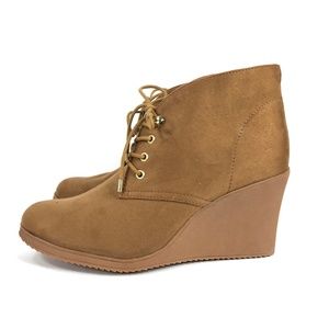 Merona Beige Work-Boot Style Wedge